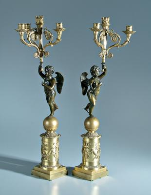 Pair French Empire figural candelabra  92880