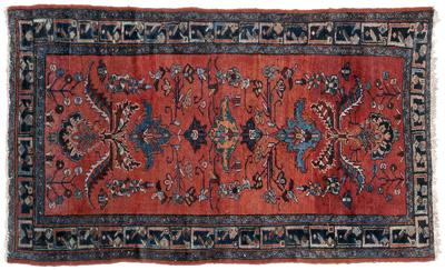 Persian rug, floral and wing designs
