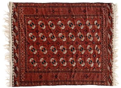 Finely woven Turkoman rug, four