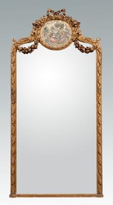 Gilt framed mirror pediment with 928bb