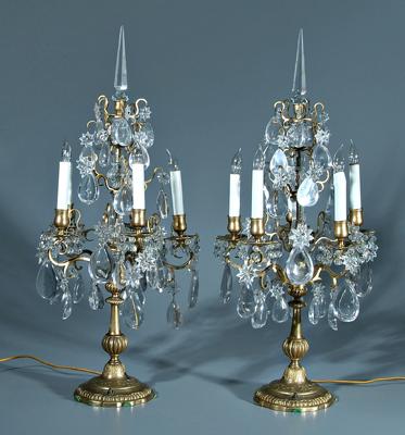 Pair brass candelabra each with 928be