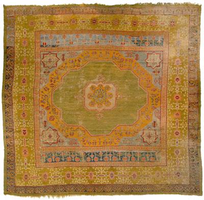 Oushak rug central medallion with 928df