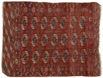 Tekke Turkoman rug rows of guls 928e9