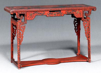 Chinese red lacquered side table  928f9