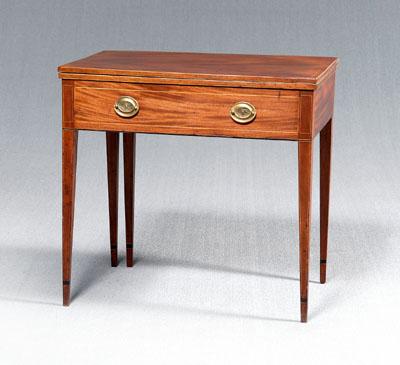 Federal inlaid mahogany games table  92916