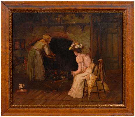 Early 20th century genre painting  92917