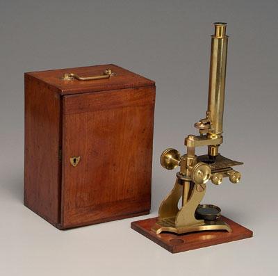 W Lawley brass microscope adjustable 92d44