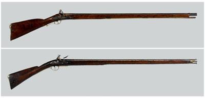 Two English flintlock muskets,