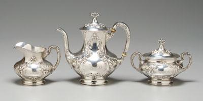 Sterling tea service, Art Nouveau