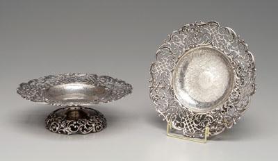 Pair sterling compotes: openwork