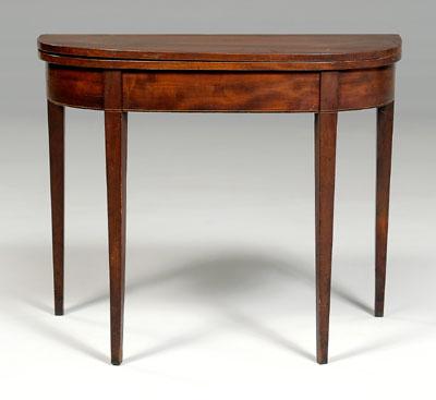 Federal inlaid mahogany games table  92dc5