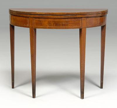 Federal style inlaid card table  92de0