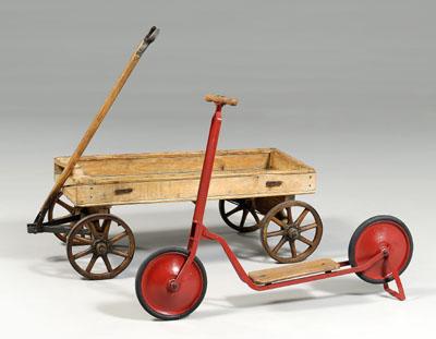 Wagon, scooter: wagon with nailed
