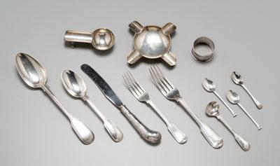 35 pieces English silver: set of