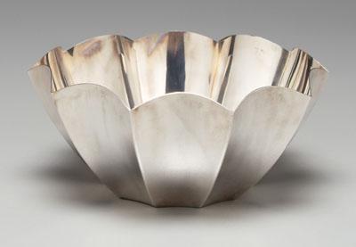 Tiffany sterling bowl, scalloped