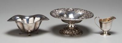 Three sterling items Tiffany creamer  92e11