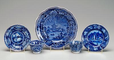 Historic blue Staffordshire plate 92e3c