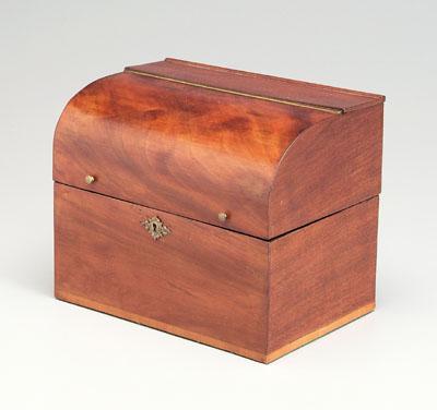 Mahogany spirits case, lift top