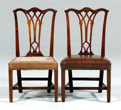 Pair Philadelphia Chippendale chairs  92e49