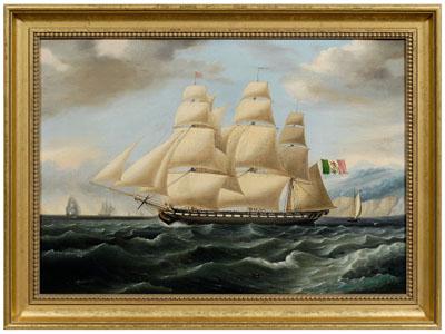 Rare Mexican maritime painting  92e5f