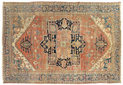 Heriz rug large central medallion 92ea5