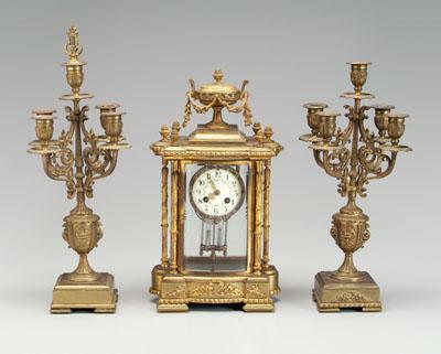 French clock and garniture bronze 92ec8