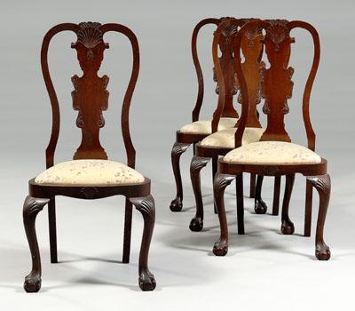 Dutch Chippendale style side chairs  92eca