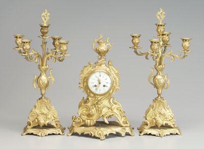 Louis XV style clock and garniture  92ecd