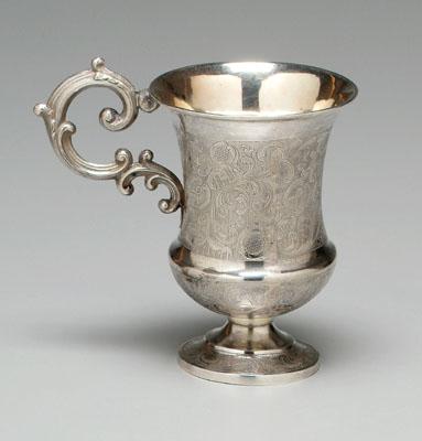 Russian silver mug, urn form with