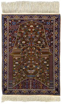 Finely woven Persian rug, complex