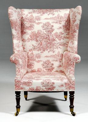 Regency mahogany wing chair rolled 92f38