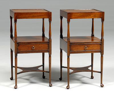 Pair Chippendale style side tables: