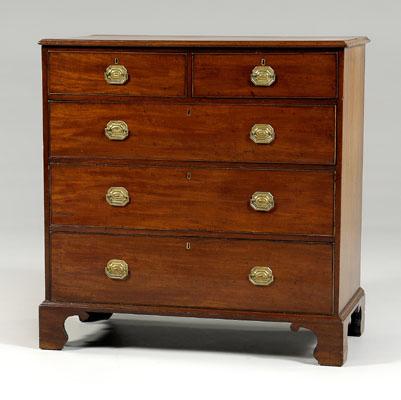 Chippendale five-drawer chest,