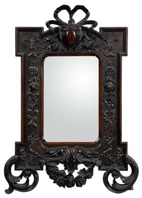 Chippendale style carved mirror,