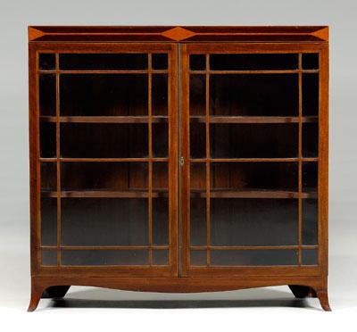 Hepplewhite style bookcase cabinet  92f48