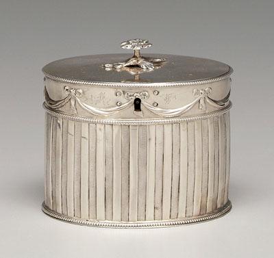 George III English silver tea box  92f80