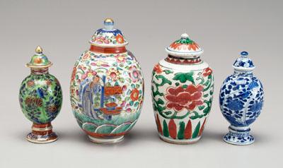 Four Chinese porcelain tea caddies  92f8b