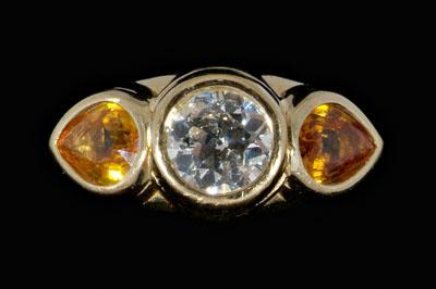 Diamond golden sapphire ring  92ba9