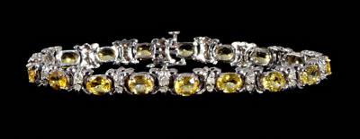 Diamond yellow sapphire bracelet  92bb7