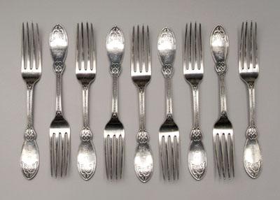 Tiffany Oriental coin silver forks,