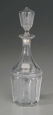 Fine decorated crystal decanter,