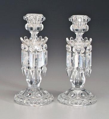Pair Baccarat crystal candlesticks: