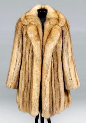Bill Blass sable fur coat, three-quarter