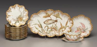 Limoges fish set 18 in serving 92c65