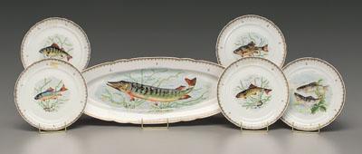 French porcelain fish set 24 in  92c66