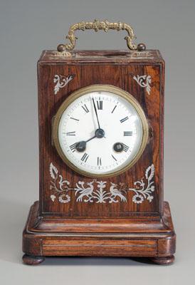 French rosewood mantle clock bird 92c72