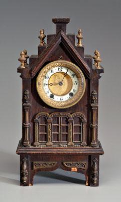 Gothic Revival shelf clock oak 92c9b