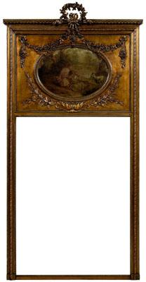 Trumeau mirror frame, inset within
