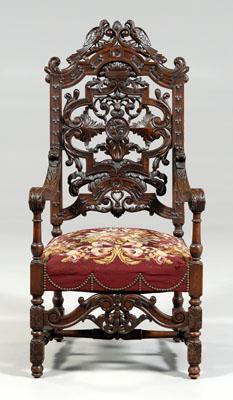 Flemish baroque style open armchair  92cc2