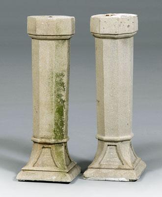 Pair Gothic stone columns limestone  92cd8
